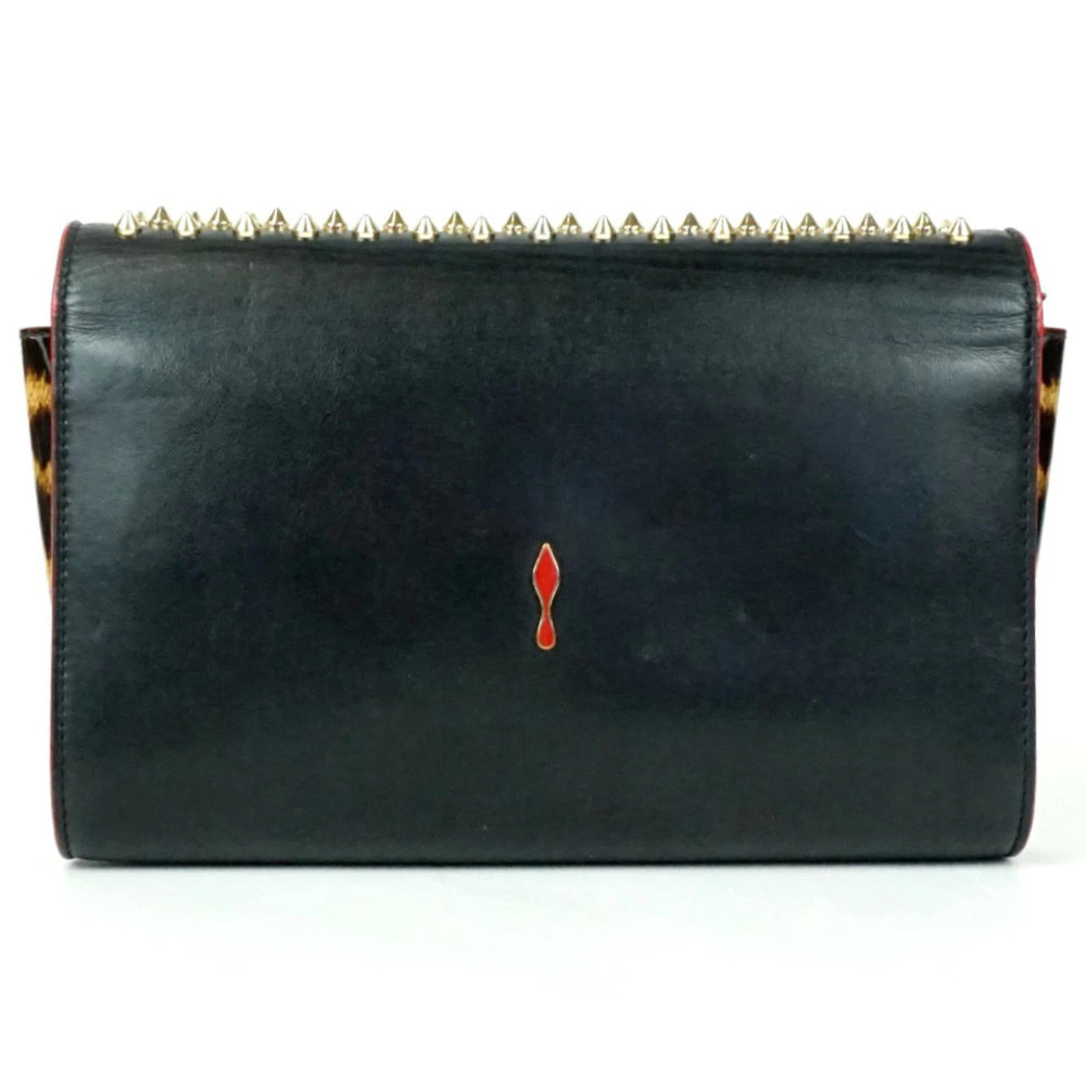 Christian Louboutin Paloma Shoulder Bag Black Studs Chain Crossbody